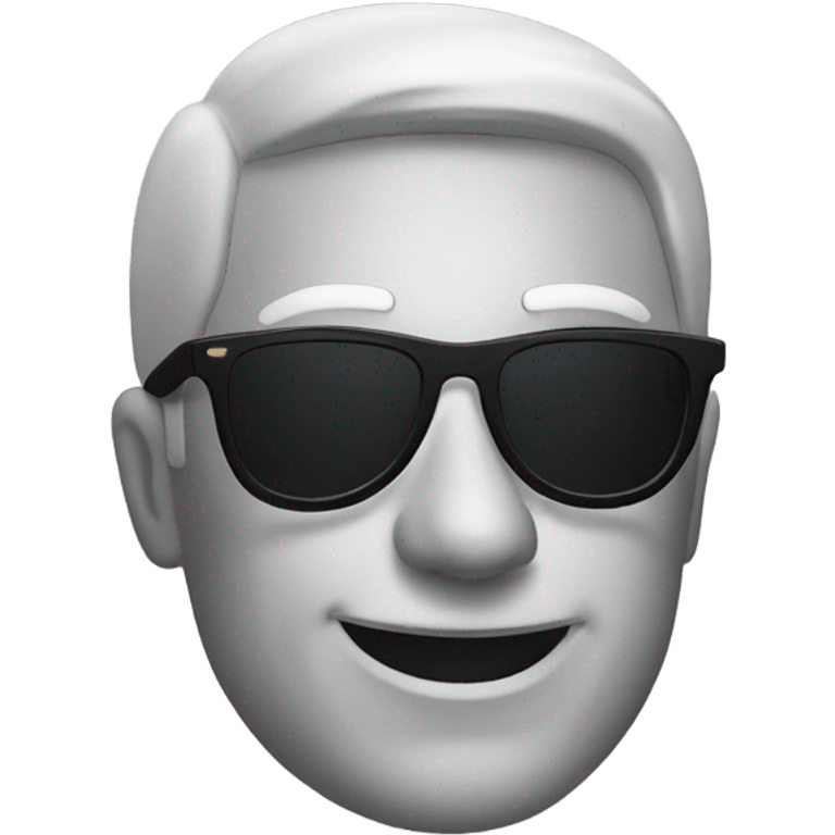 MAN WITH SUNGLASSES, THREE QUARTER VIEW emoji