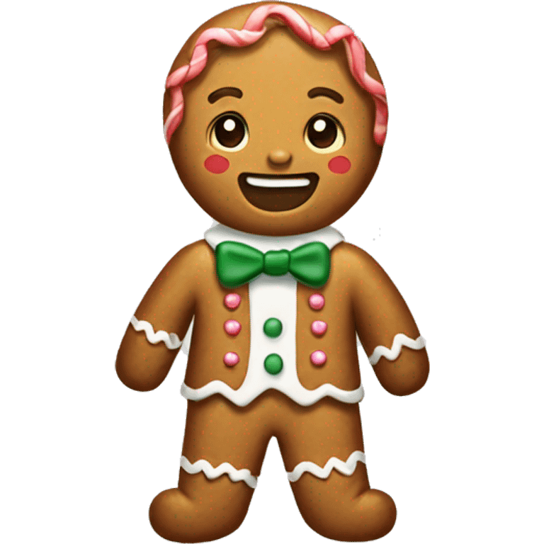 Preppy gingerbread man  emoji