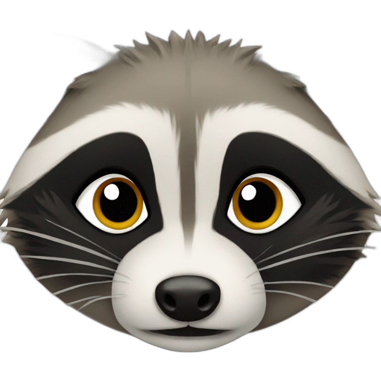 very round raccoon emoji