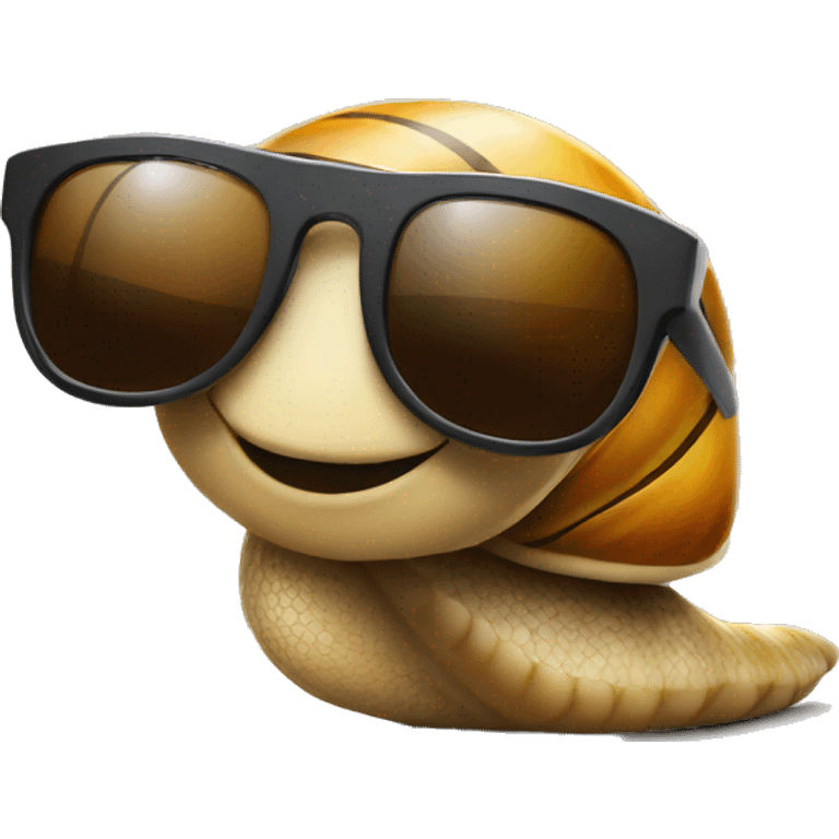 Snail with sunglasses emoji