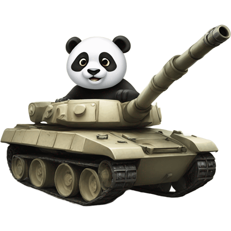 panda with a tank emoji