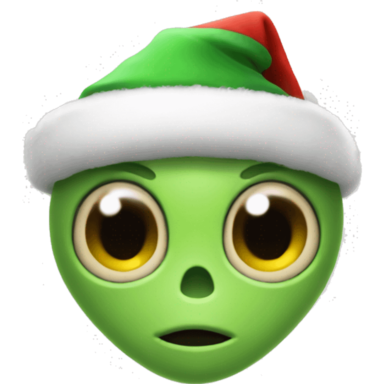 alien in christmas hat emoji