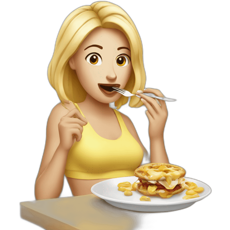 attractive pose white woman eats popsickle emoji