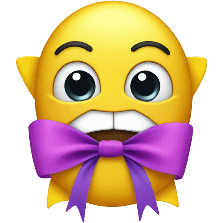 Happy emoji with a bow emoji