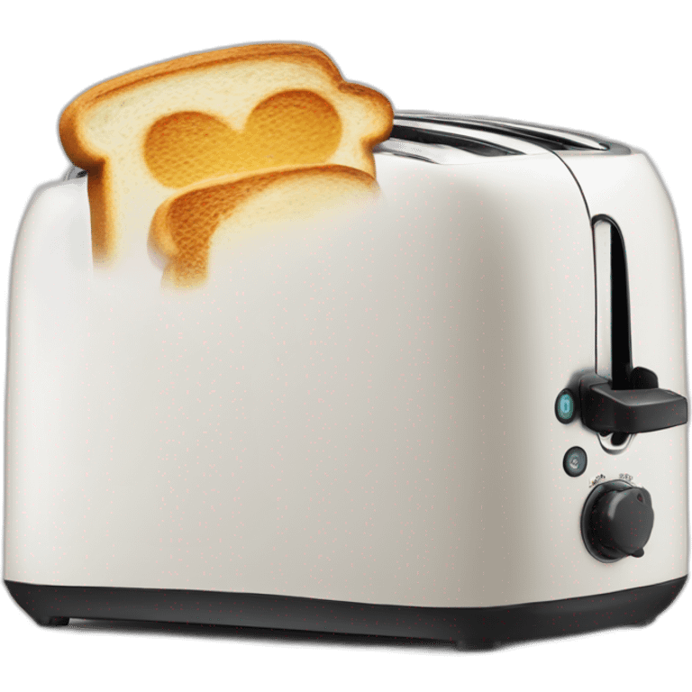 a toast on a toaster with a toaster on the toast emoji