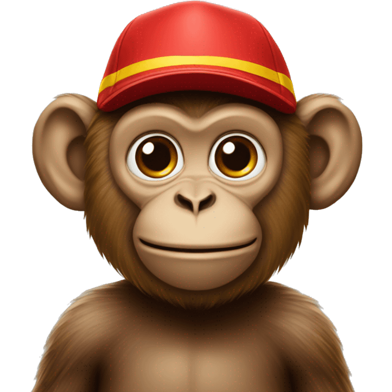 monkey wearing a mcdonald’s hat emoji