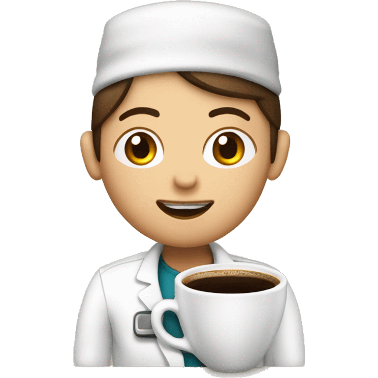 Krankenschwester trinkt Kaffee  emoji