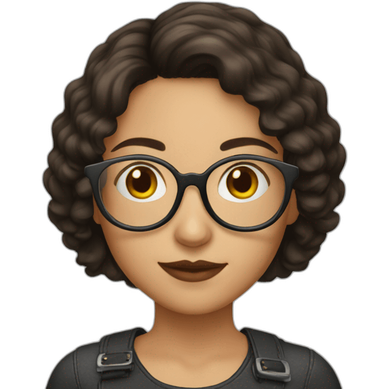 brunette-girl-with-round-glasses emoji