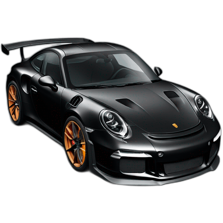 Black Porsche 911 GT3 RS  emoji