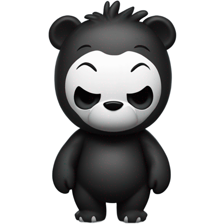 Winnie the Pooh mixed with Venom from marvel emoji