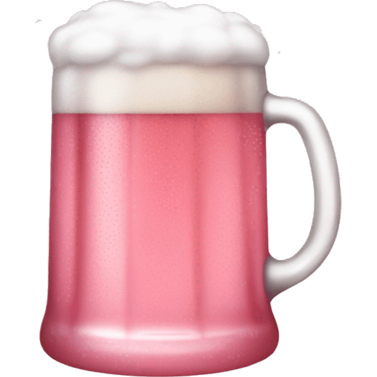 Pink beer with bubbles  emoji