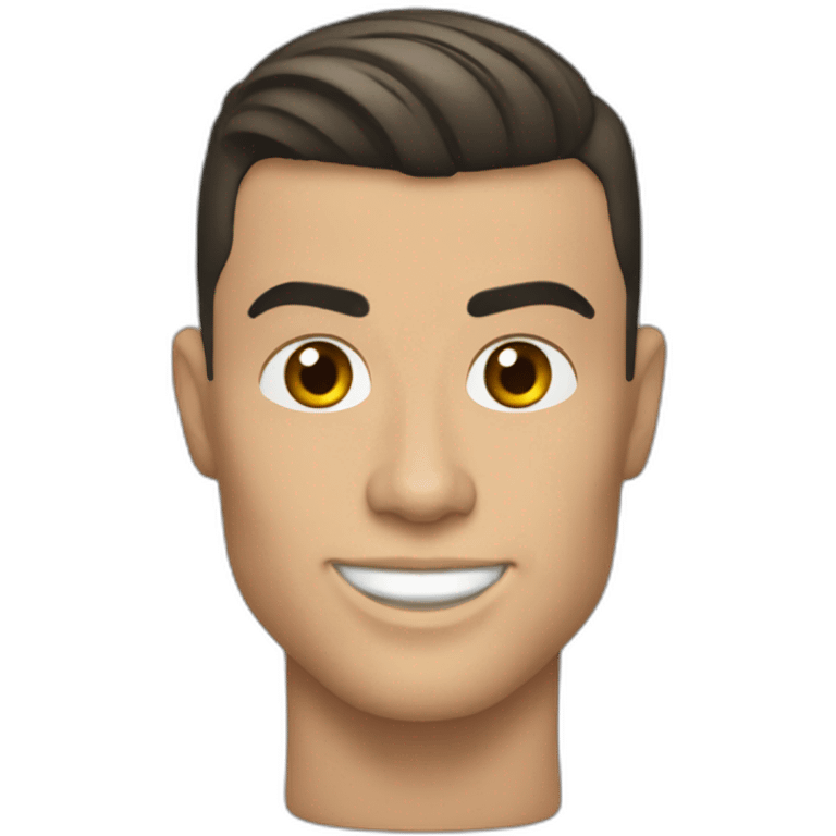 Cristiano Ronaldo qui soulève la coupe du mode emoji