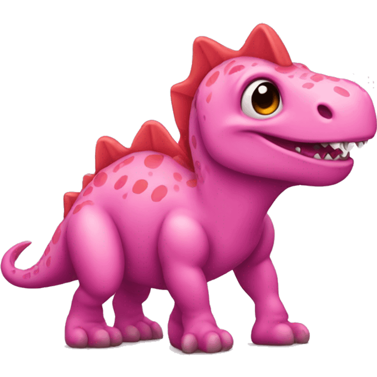 Pink dino emoji