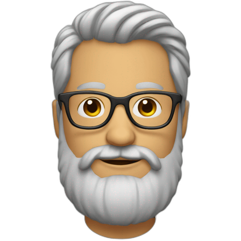 dad with beard and glasses ultra detailed emoji