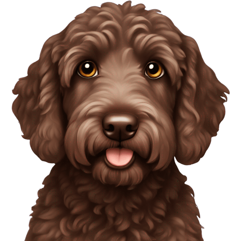 chocolate labradoodle emoji