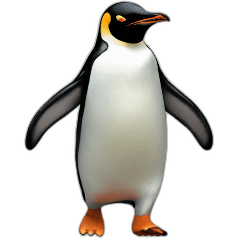 a full body penguin walk emoji