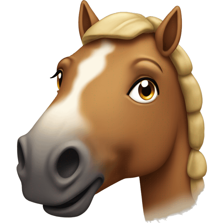 Pie inside a horse emoji