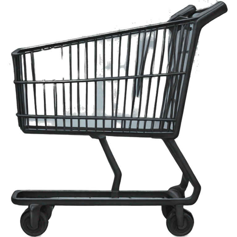 black shopping cart emoji