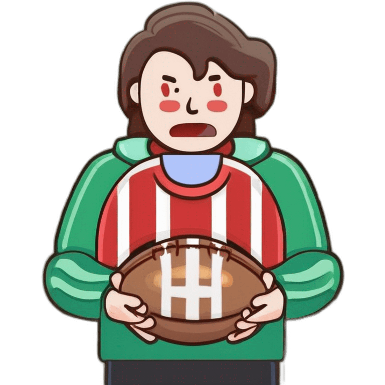 Choking Football emoji