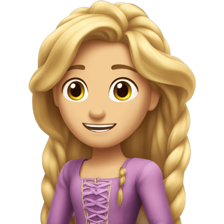 Emoji de Rapunzel con cara de asco  emoji