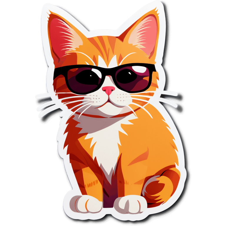 Cat with sunglasses emoji