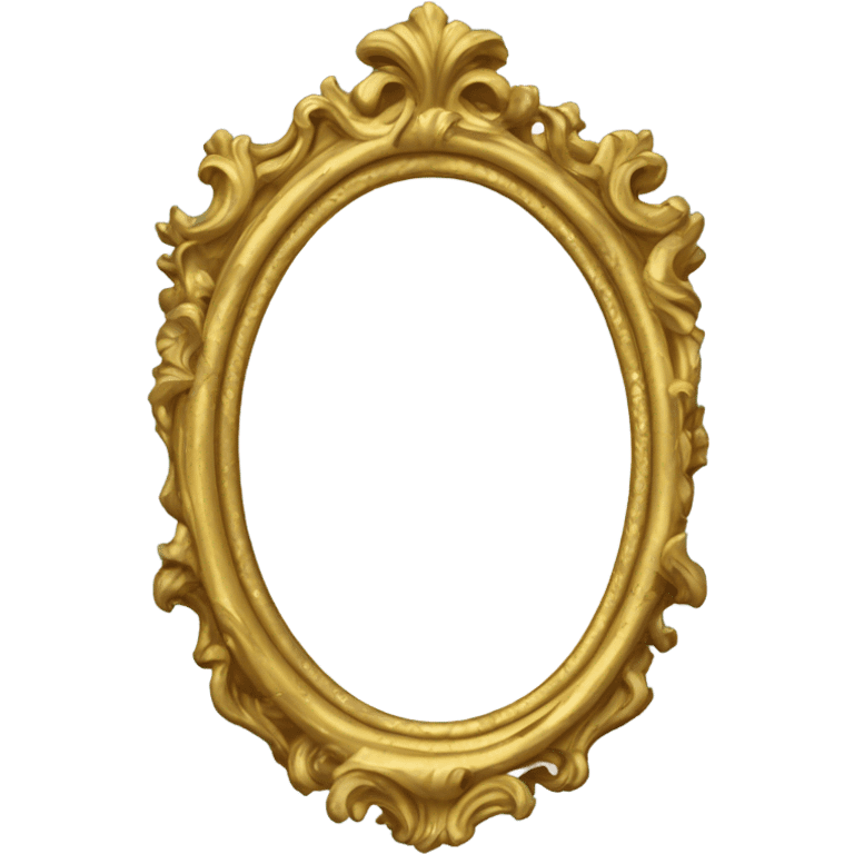 vintage rococo gold mirror emoji