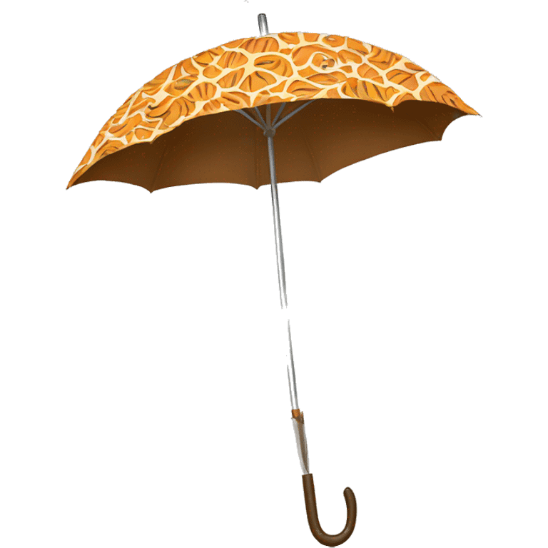 Open umbrella with tigress pattern emoji