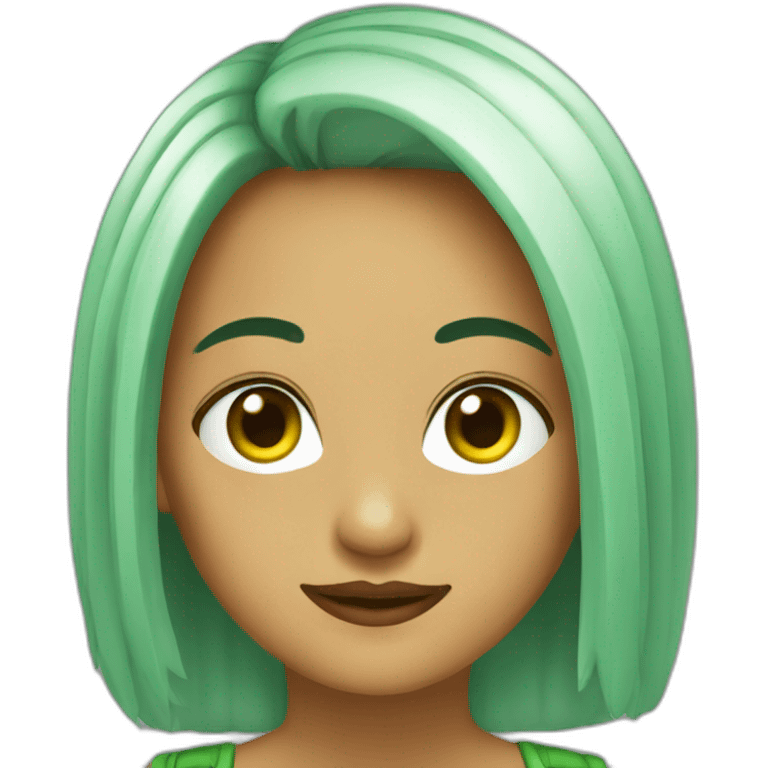 Chica árabe con ojos verdes emoji