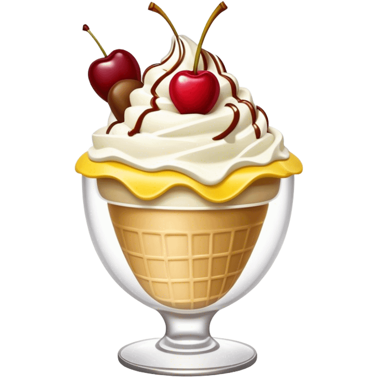 banana split ice cream sundae   emoji