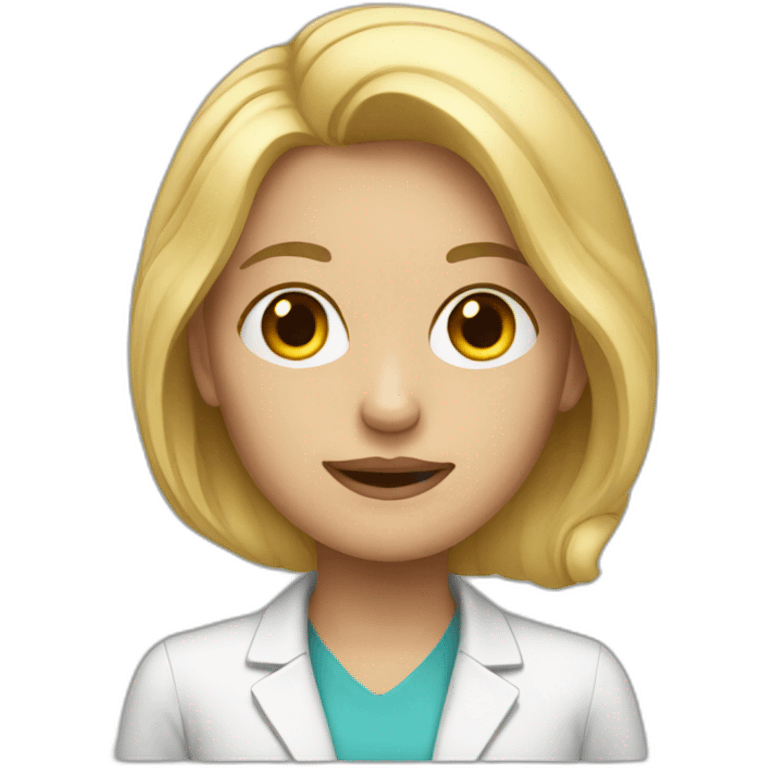 girl psychologist with blond hair emoji