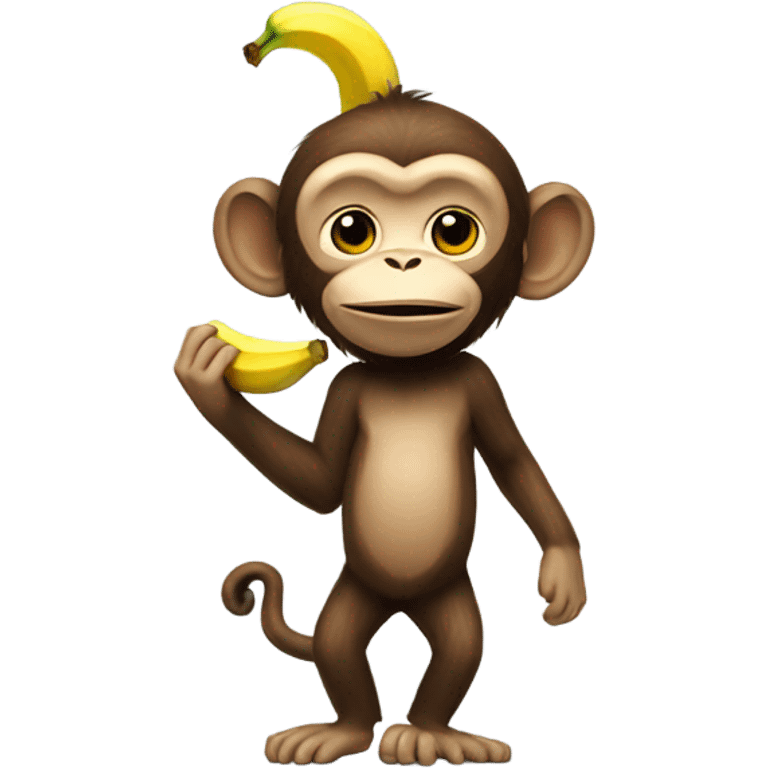 Monkey with a banana  emoji