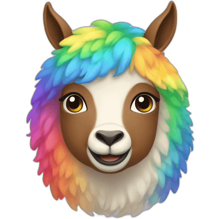 Rainbow Alpaka emoji