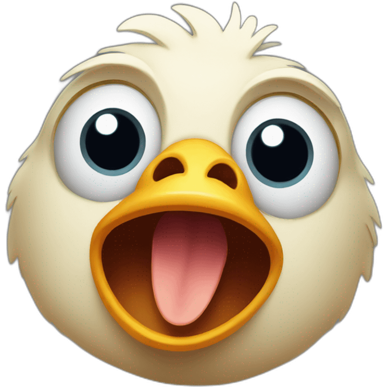 surprised chicken emoji