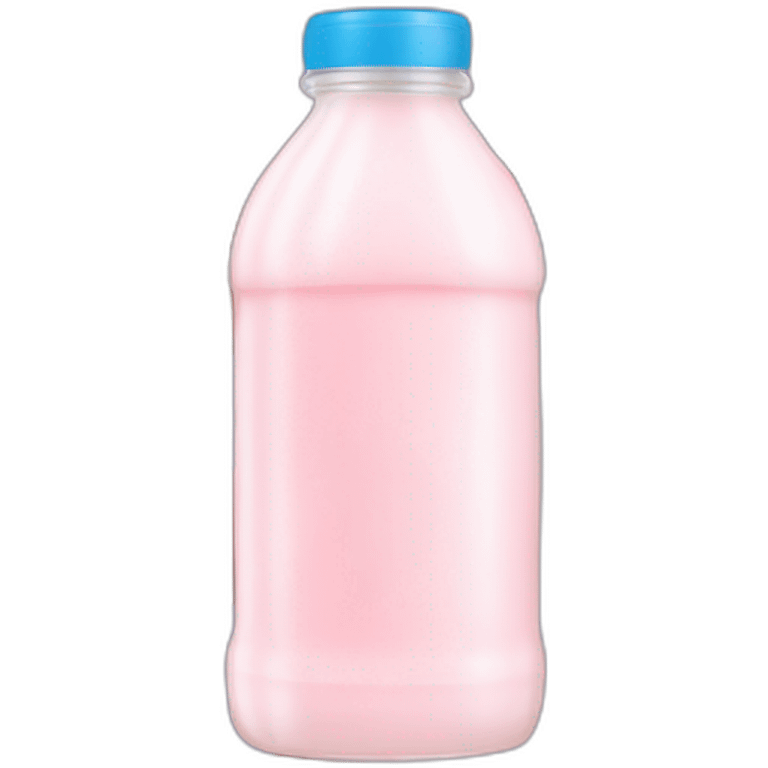 Strawberry yogurt in bottle emoji