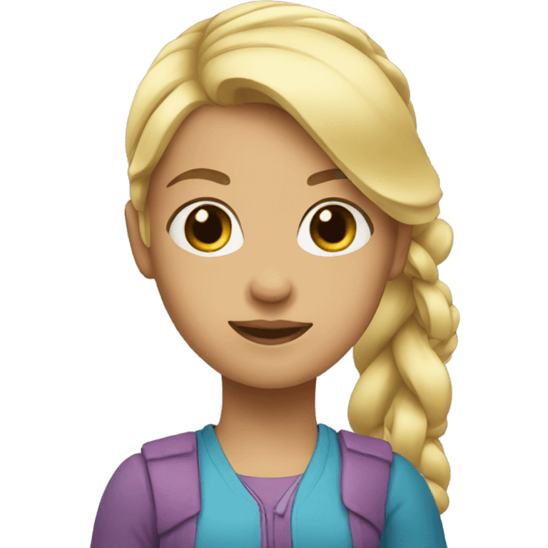 Blonde ponytail girl  emoji