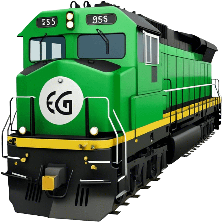 Locomotive (Freight) - GE ES44AC (Model Year: 2021) (Iconic colour: Green and black) emoji