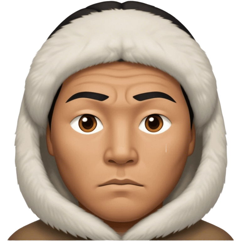 Inuit men photorealistic serious emoji