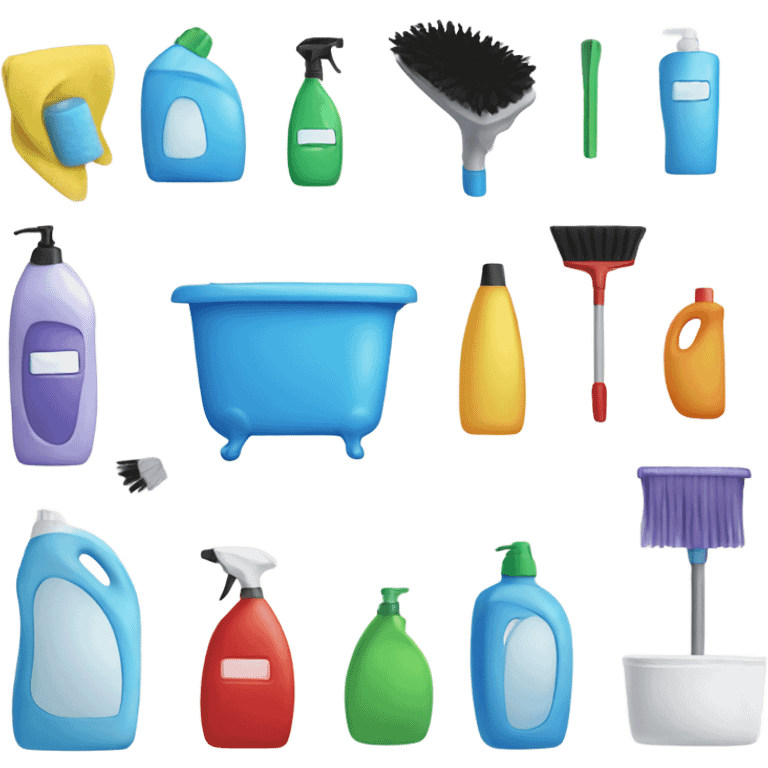 Bathroom cleaning supplies  emoji