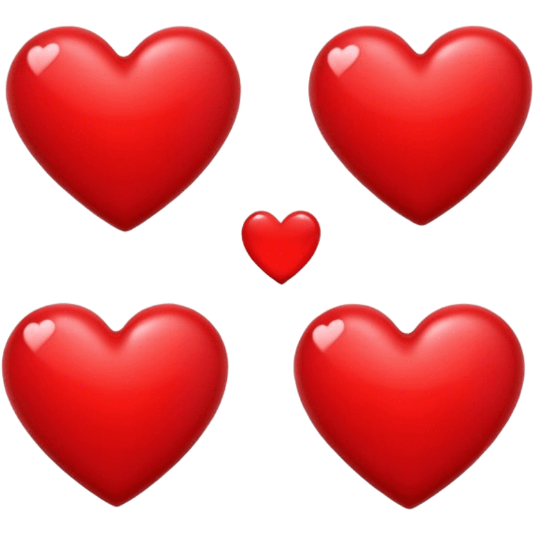 Red hearts emoji