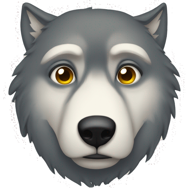 Sad wolf face emoji