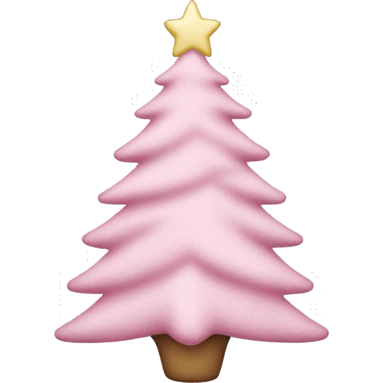 pastel pink christmas tree emoji