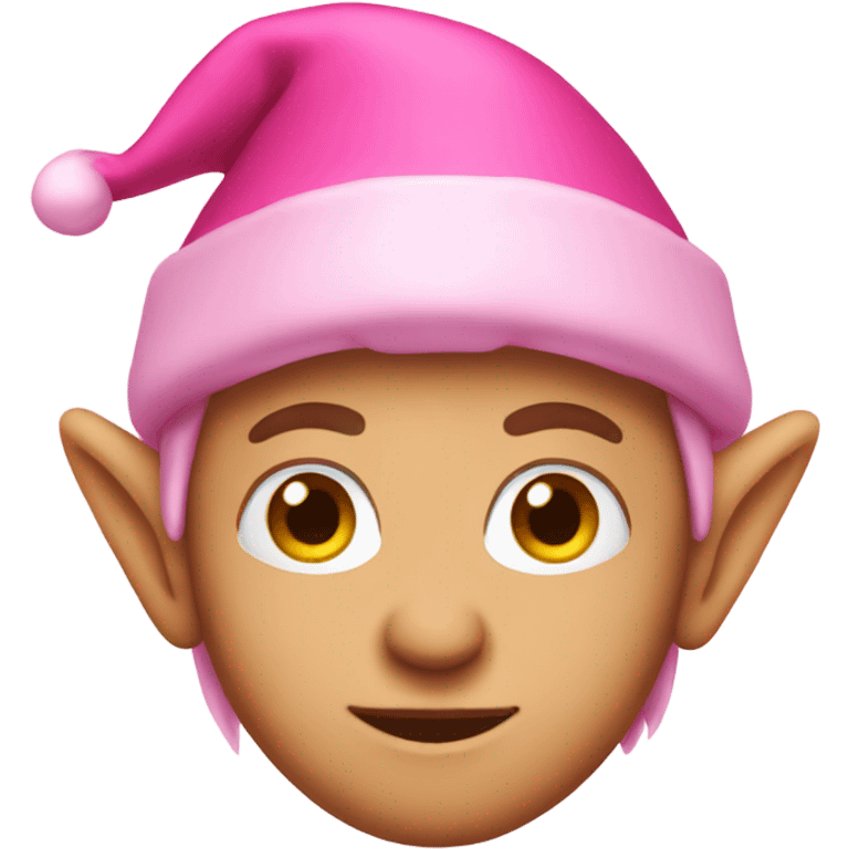 A pink elf emoji