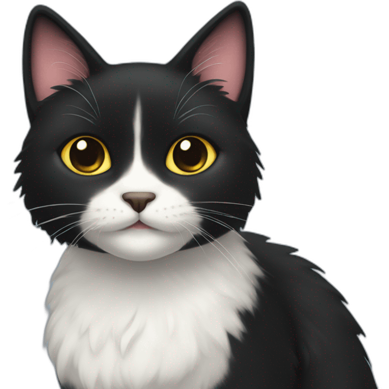 black cat female fluffier emoji