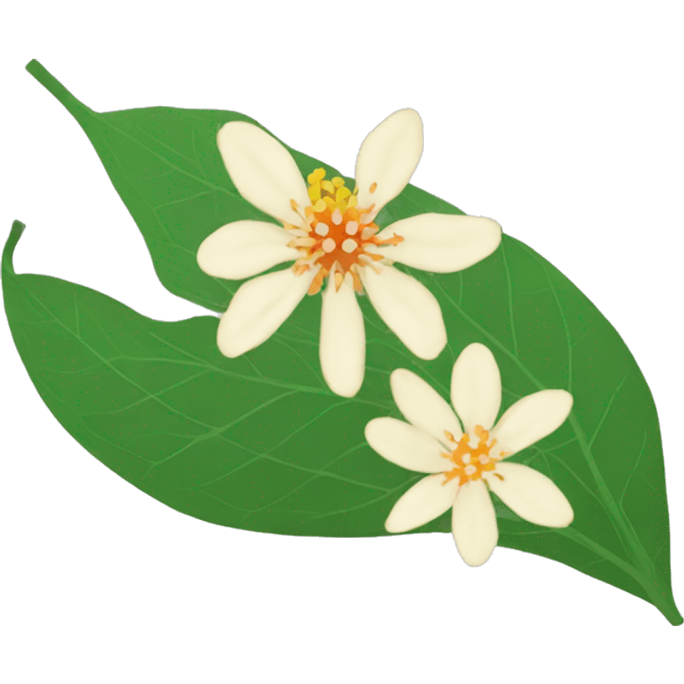 ashwagandha leaf and flower emoji