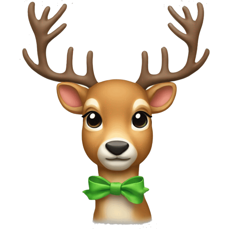 Deer with a bow emoji