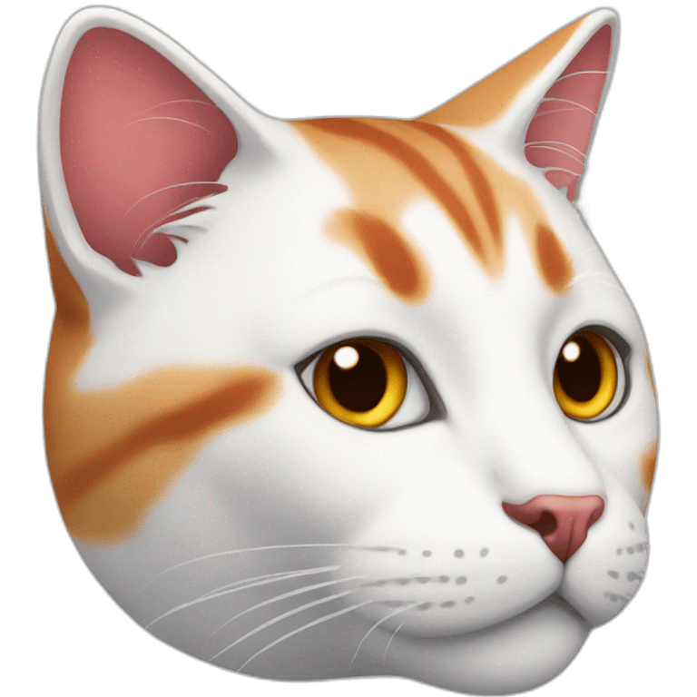 white and red cat matter emoji