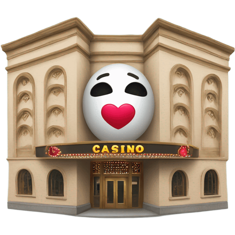 Casino with heart shaped eyes emoji