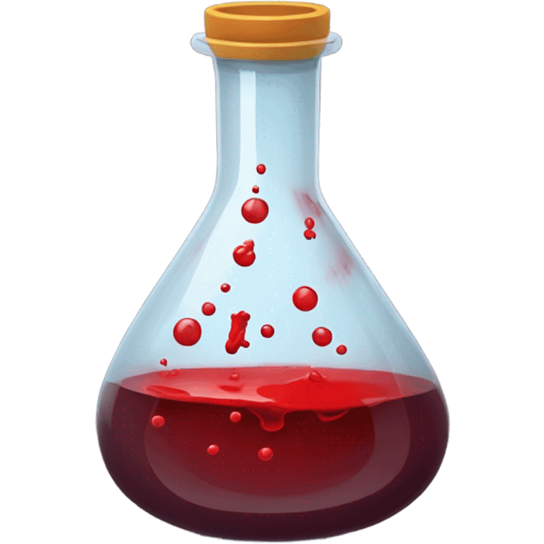 A chemical flask with blood inside emoji