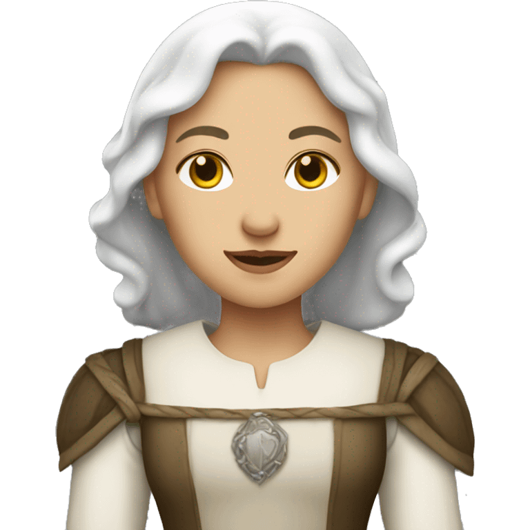 white medieval woman rich emoji