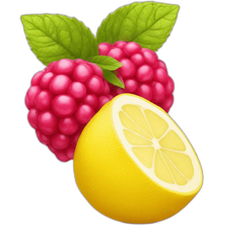 rasberry and lemon emoji